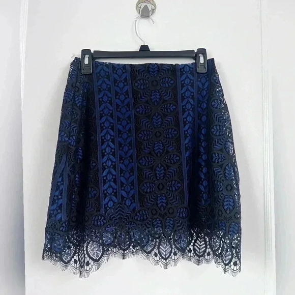 For Love & Lemons Lyla Skirt Navy/Black New With Tag - Picture 6 of 6